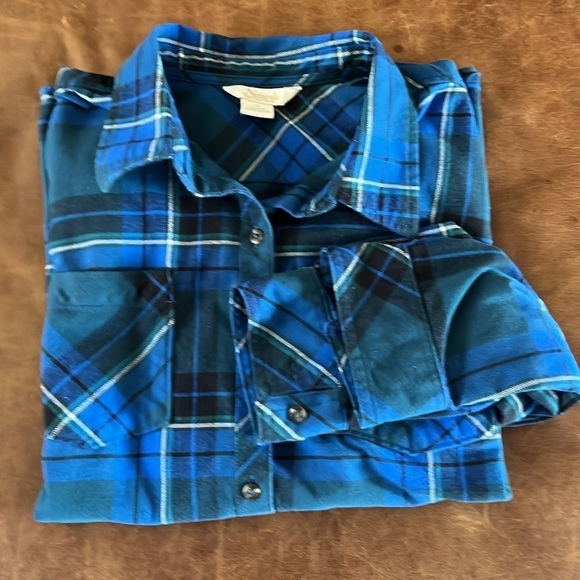 Natural Reflections Plaid Flannel Button Up Shirt Relax XL Western Layered Top - Picture 8 of 13
